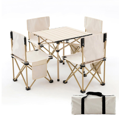 50kgsアルミニウム折りたたみ式テーブルおよび椅子はキャンプのテーブルを椅子とセットされてセットした